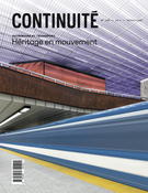 Couverture du numéro 'Patrimoine et transport. Héritage en mouvement' de la revue 'Continuité'