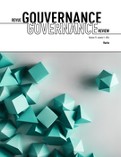 Cover for issue 'Varia' of the journal 'Revue Gouvernance / Governance Review'