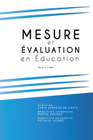 Cover for issue 'Volume 47, Number 1, 2024' of the journal 'Mesure et évaluation en éducation'