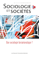Cover of Une sociologie herméneutique ?, Volume 53, Number 1-2, Spring–Fall 2021, pp. 5-377, Sociologie et sociétés