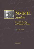 Cover for issue 'Volume 28, Number 1, 2024' of the journal 'Simmel Studies'