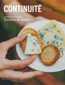 Couverture du numéro 'Patrimoine et fromage. Savoirs et saveurs' de la revue 'Continuité'