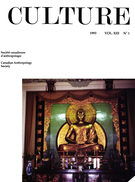 Couverture de Volume 13, numéro 1, 1993, p. 3-116, Culture