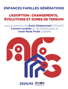 Couverture du numéro 'L’adoption : changements, évolutions et zones de tension' de la revue 'Enfances, Familles, Générations'