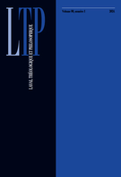 Couverture du numéro 'Volume 80, numéro 1, 2024' de la revue 'Laval théologique et philosophique'