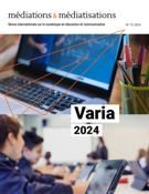 Couverture du numéro 'Varia 2024' de la revue 'Médiations & médiatisations'