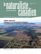 Couverture du numéro 'Colloque sur la connectivité écologique : « Ensemble pour un territoire connecté et résilient »' de la revue 'Le Naturaliste canadien'