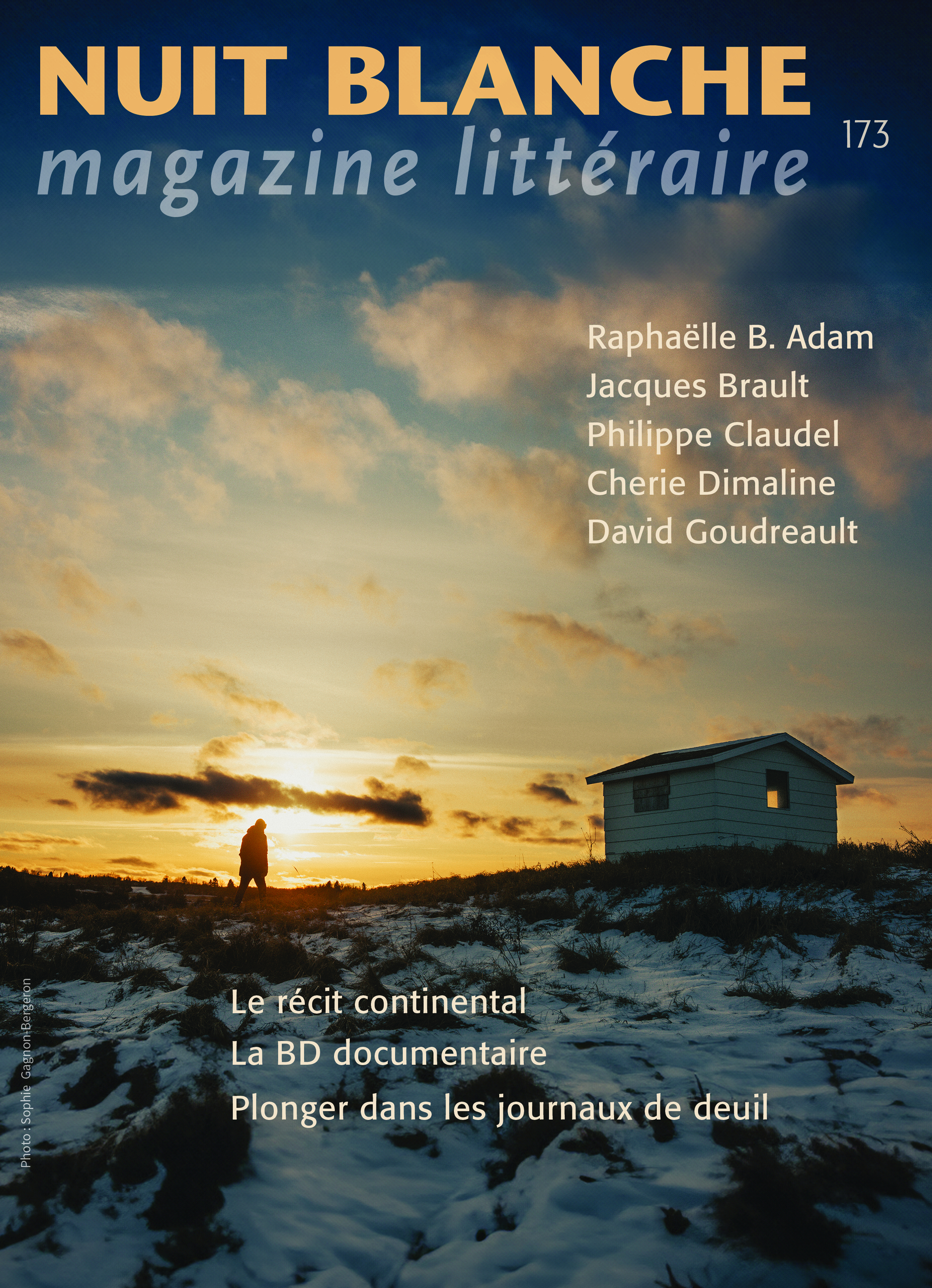 Couverture du numéro 'Numéro 173, hiver 2024' de la revue 'Nuit blanche, magazine littéraire'