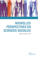 Couverture de Sur le thème : Villes hypermobiles, entre régulations sociales et construction de soi, Volume 13, numéro 2, mai 2018, p. 15-304, Nouvelles perspectives en sciences sociales