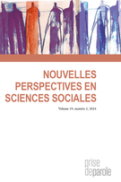 Couverture du numéro 'Sur le thème : « Demain »' de la revue 'Nouvelles perspectives en sciences sociales'