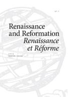 Couverture du numéro 'Volume 47, numéro 1, hiver 2024' de la revue 'Renaissance and Reformation / Renaissance et Réforme'