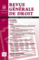 Couverture de Volume 43, numéro 2, 2013, p. 277-657, Revue générale de droit